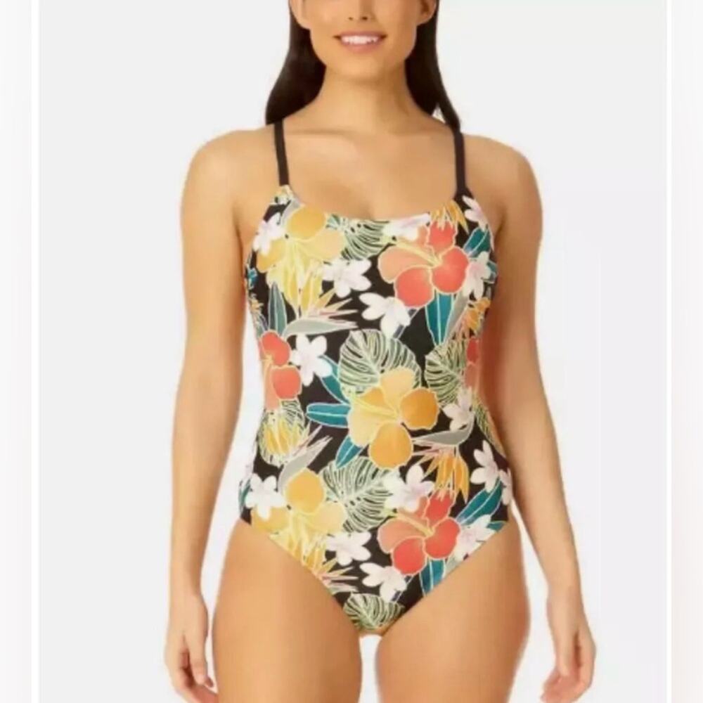 NWT HURLEY padded floral one piece vacation spring break summer swimsuit M